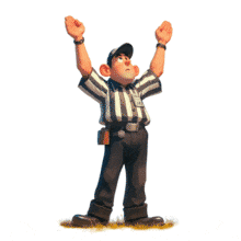 Referee Making a Call PowerPoint Animation layout preview.