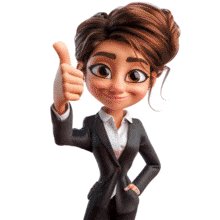 Woman Thumbs Up PowerPoint Animation layout preview.