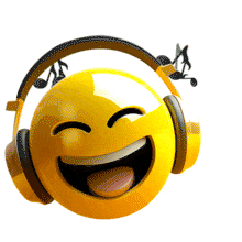Emoji Listening To Music PowerPoint Animation layout preview.