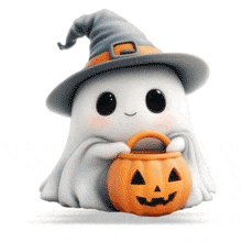 Trick Or Treat Ghost PowerPoint Animation layout preview.