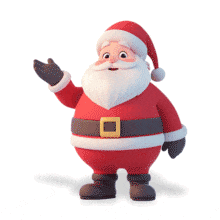 Santa Waving Animated Clipart PowerPoint Animation layout preview.