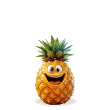 Happy Pineapple  Clip PowerPoint Animation layout preview.