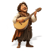 Medieval Bard Playing Music PowerPoint Animation layout preview.