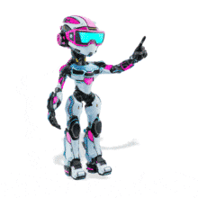 Cyber Bot Pointing PowerPoint Animation layout preview.
