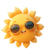Cartoon Summer Sun Animated Gif for Presentations PowerPoint Animation layout preview.
