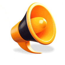 Animated Megaphone for Announcements and Marketing PowerPoint Animation layout preview.