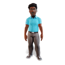 Angry Character  – Expressive Gesture GIF PowerPoint Animation layout preview.