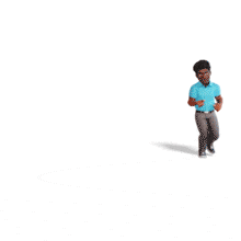 Animated Jogging Businessman for Progress and Motivation Slides PowerPoint Animation layout preview.