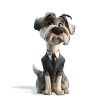Animated Business Dog for PowerPoint and Google Slides PowerPoint Animation layout preview.