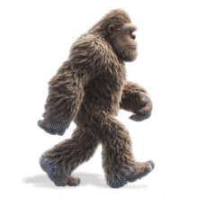 Animated Bigfoot Walking for PowerPoint and Google Slides PowerPoint Animation layout preview.