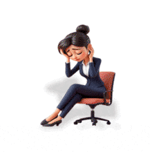 Stressed Businesswoman  for Presentations PowerPoint Animation layout preview.