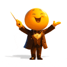 Joyful Conductor Animated Clip for Presentations PowerPoint Animation layout preview.