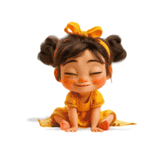 Happy Baby Girl  for Presentations PowerPoint Animation layout preview.