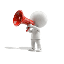 Megaphone Man  for Presentations PowerPoint Animation layout preview.