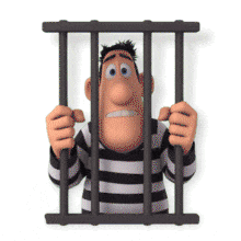 Prisoner Behind Bars  for Presentations PowerPoint Animation layout preview.