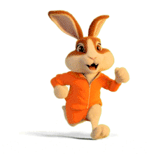 Jogging Rabbit  for Presentations PowerPoint Animation layout preview.