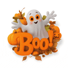 Halloween Ghost PowerPoint Animation layout preview.