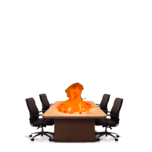 Fire Conference Table  for Presentations PowerPoint Animation layout preview.