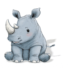 Baby Rhino PowerPoint Animation layout preview.