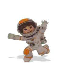 Astronaut Boy PowerPoint Animation layout preview.