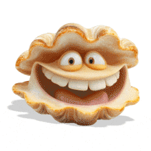 Happy Clam PowerPoint Animation layout preview.