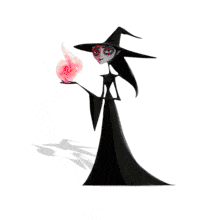 Witch Casting Spell PowerPoint Animation layout preview.