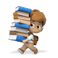 Student Carrying Books PowerPoint Animation layout preview.