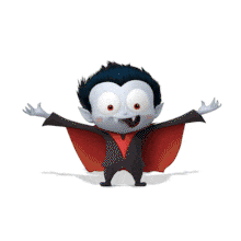 Cute Vampire PowerPoint Animation layout preview.