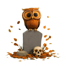 Halloween Owl PowerPoint Animation layout preview.