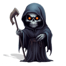 Grim Reaper PowerPoint Animation layout preview.