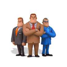 Angry Businessmen PowerPoint Animation layout preview.