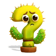 Question Mark Cactus PowerPoint Animation layout preview.