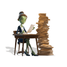 Zombie Teacher PowerPoint Animation layout preview.