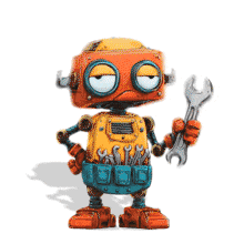 Service Robot  Clip PowerPoint Animation layout preview.