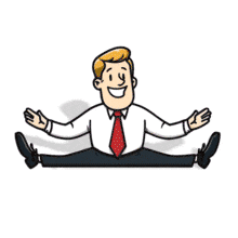 Flexible Businessman PowerPoint Animation layout preview.