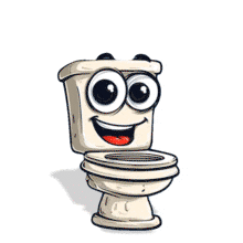 Happy Toilet PowerPoint Animation layout preview.