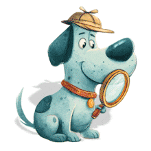 Detective Dog PowerPoint Animation layout preview.