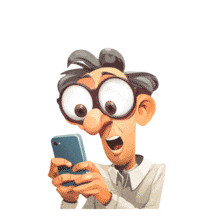 Surprised Man on a Phone PowerPoint Animation layout preview.