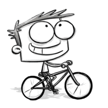 Riding a Bike Animated Clipart PowerPoint Animation layout preview.