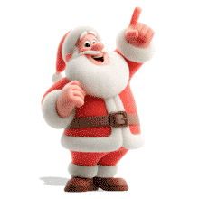Santa Pointing  Spreading Holiday Cheer PowerPoint Animation layout preview.