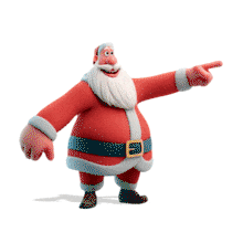 Santa Pointing  Spreading Holiday Cheer PowerPoint Animation layout preview.