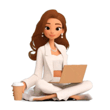 Working Woman Coffee PowerPoint Animation layout preview.
