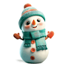 Snowman Waving PowerPoint Animation layout preview.