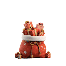 Santa Toy Sack PowerPoint Animation layout preview.