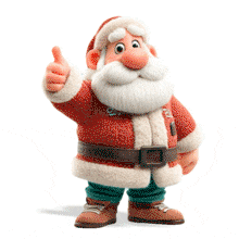 Santa Thumbs Up PowerPoint Animation layout preview.