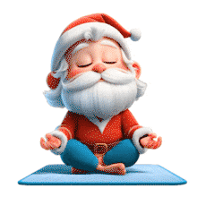 Santa Meditation  Clip PowerPoint Animation layout preview.