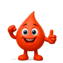Cheerful Blood Drop PowerPoint Animation layout preview.
