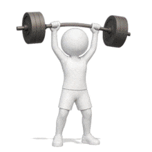 Animated Weightlifting Character PowerPoint Animation layout preview.