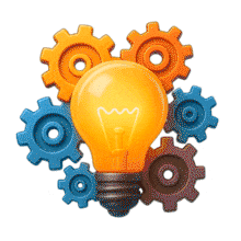 Lightbulb Gear PowerPoint Animation layout preview.