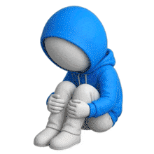 Depressed Character PowerPoint Animation layout preview.